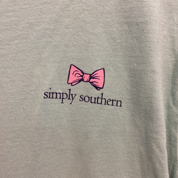 Simply Southern “prep hard or go home” teal long sleeve - Picture 5 of 6